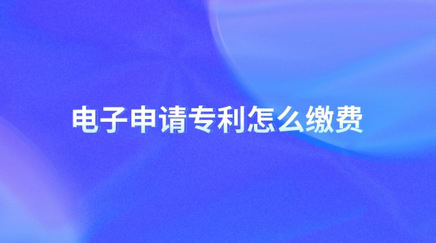 電子申請專利怎么繳費(fèi) 電子申請專利怎樣提交